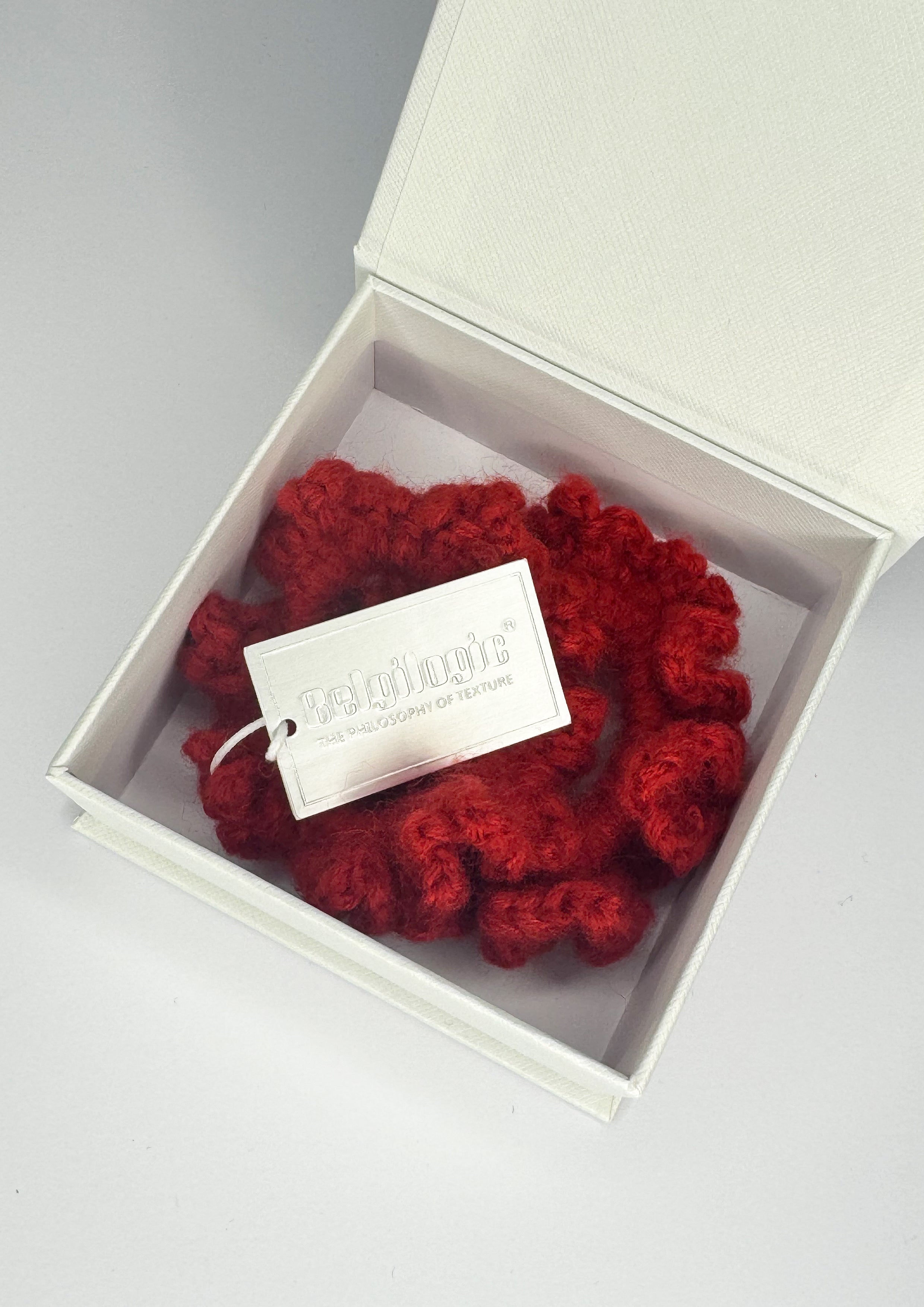 2Pcs Crochet Mohair Scrunchies Set | Red ❤️