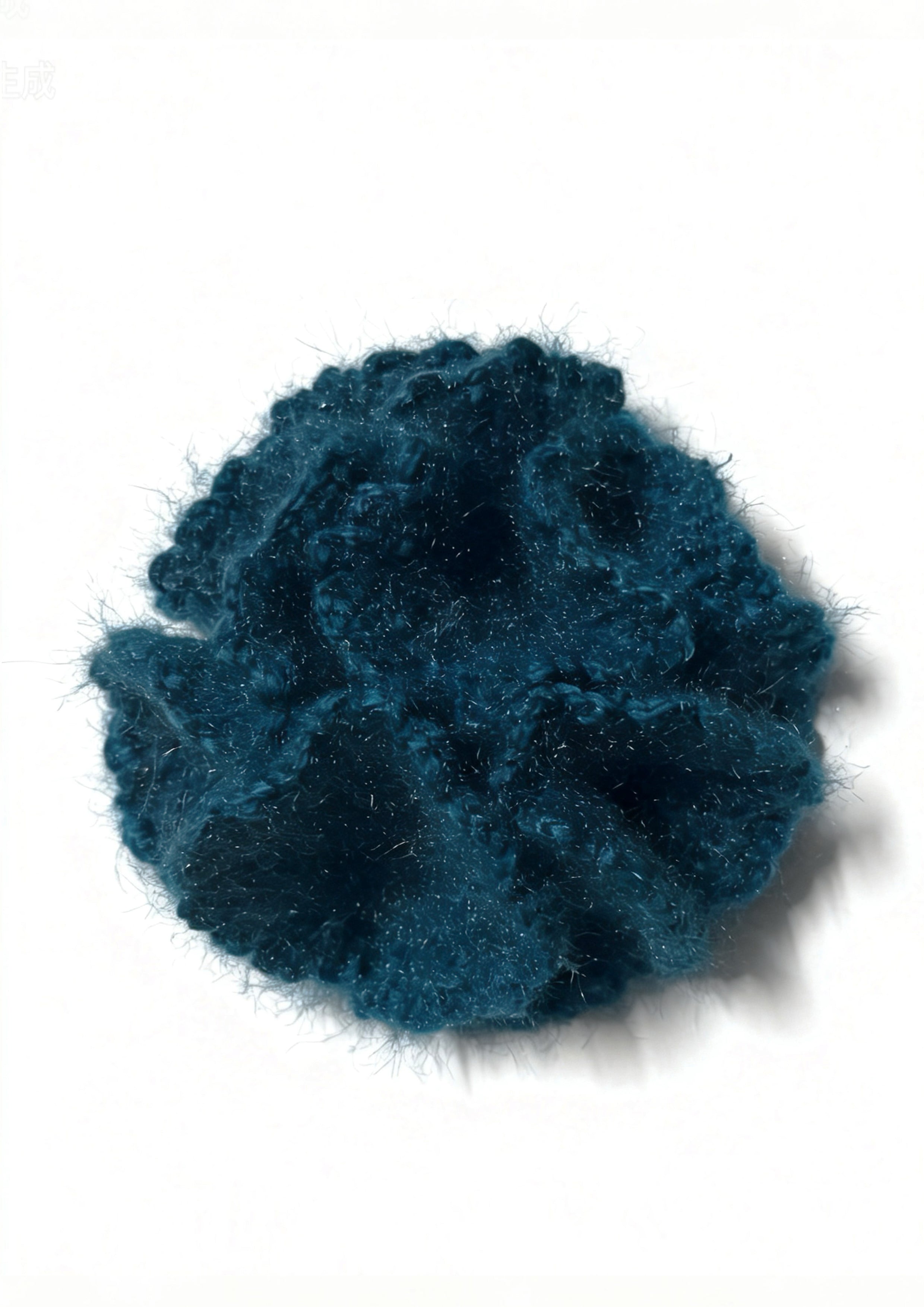 Metallic Crochet Mohair Scrunchie | Peacock Blue